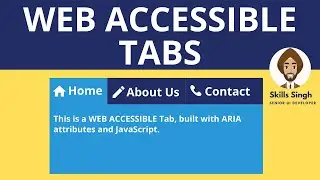 How to create Web Accessible HTML TABS (using ARIA)? | Digital Accessibility Tutorial