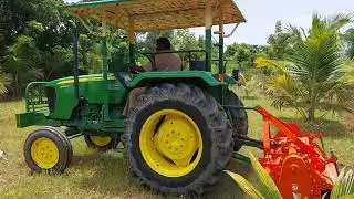 John Deere 5050 Tractor with Rotavator Performance