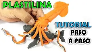 ✅ COMO HACER UN CALAMAR GIGANTE DE PLASTILINA PASO A PASO ✅ POLYMER CLAY MI MUNDO DE PLASTILINA