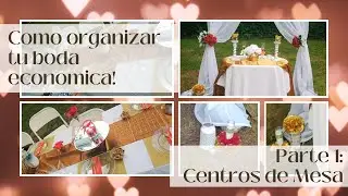 COMO ORGANIZAR TU BODA SENCILLA Y ECONOMICA - CENTROS DE MESA - DECORACION DE PISO - DIY - PARTE 1