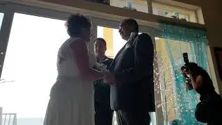 Couple Exchanges Vows in Beautiful Home Wedding