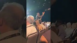 Magic Johnson speaking at CleanPower 2023 in New Orleans