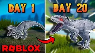 I Survived 20 DAYS as The INDOMINUS REX in Roblox Dinosaur Simulator!