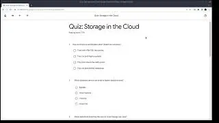 Quiz: Storage in the Cloud