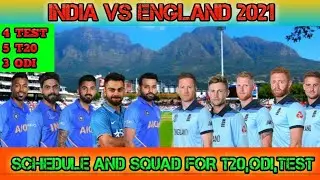 India Vs England T20 Squad 2021 | India Vs England T20 Schedule 2021