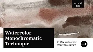 Monochromatic Mastery: One-Color Wonder | Beginner Watercolor Challenge Day 20