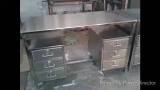 Stainless Steel Table with Drawers