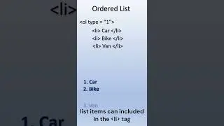 Ordered list in html