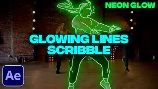 Glowing Lines Effect Tutorial in After Effects | BlotterMedia Dance Effect | Dancing Lines Scribble