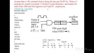 Lecture 18: 8051 Counter Programming Using  Embedded  C