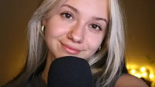 ASMR Closeup Face Attention | Face Touching, Brushing, Mouth Sounds, Tracing and Trigger words ✨💤
