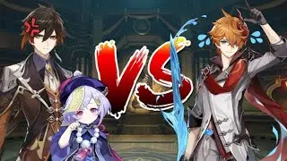 Geo Daddy and Cryo Musume Bullying Childe Lvl 90 | Genshin Impact