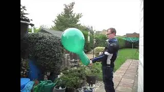 BSA 18 inch green balloon blow to pop btp b2p qualatex