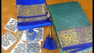 Wedding silk saree blouse || Diy
