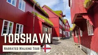TÓRSHAVN, Faroe Islands | 4K Narrated Walking Tour | Let's Walk 2024