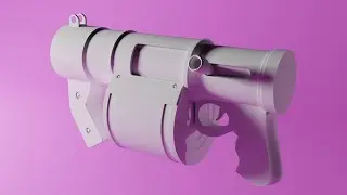 Modeling Demoman Stickybomb Launcher from tf2 in Blender 2.8