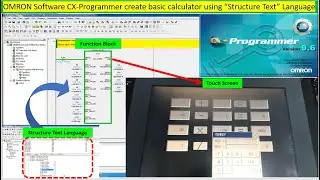 CX-Programmer Structure Text Language create basic calculator
