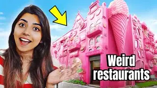 I went to every WEIRD RESTAURANT in my CITY for 24 hours😱