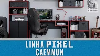 LINHA DE MÓVEIS GAMER PIXEL - CAEMMUN