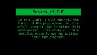 Basics of PHP Programming (Part 1 of 2)
