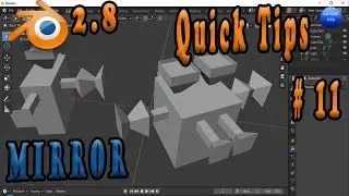 Blender 2.8 mirror modifier beginner tutorial 2020  || Quick modeling Tips # 11 || Unique N4U