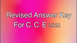 Revised Answer Keys