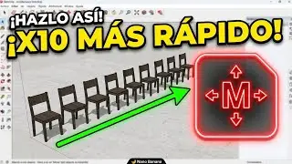 Tutorial SketchUp: Guía Definitiva de la Herramienta Mover y Copiar Multiplicado