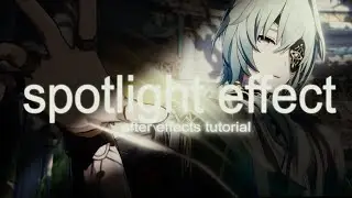 spotlight effect | after effects tutorial