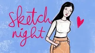 Sketch Night: New Drawing Challenges, Time Lapse Digital Drawings Using The Procreate App for iPad