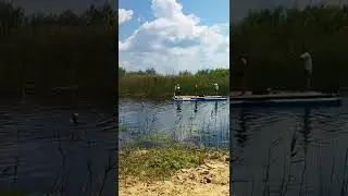 Along the river on a raft #shorts #nature #relax #raft #summer #river #лето #река #плот