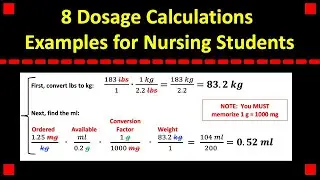 8 Dosage Calculation Examples for Nursing Students