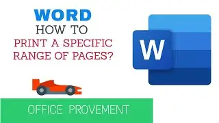 Word - How to print a specific range of pages