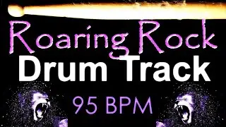 Roaring Rock Drum Track 95 BPM,  Drum Beats for Bass Guitar, Instrumental Drums Beat | 513 🤘