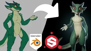 Kobold || Blender and Substance Painter character Creation  || Part 2 - UVs and Materials