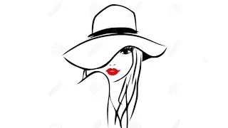 رسم فتاة جميلة بسيط