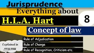 Concept of Law by HLA Hart || Analytical School || Hart's positivism || Jurisprudence ||