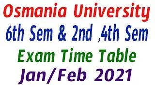 OU Degree 6th Sem Backlog Time Table 2021 | OU Degree 2nd & 4th Sem Time Table Jan/Feb 2021 | Nabadi