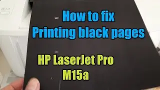 HP LaserJet Pro M15a Printer printing black pages