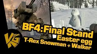 T-Rex Snow Man and Walker Easter Eggs - Battlefield 4 - Final Stand !