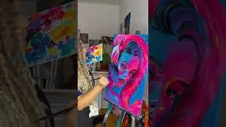 Процесс работы. #art #contemporaryart #artist #картина #какрисовать #женскийпортрет #портрет