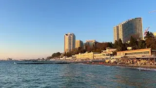Набережная Сочи 1 января. Всех поздравляю с Новым годом!