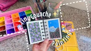 painting on my tiny sketchbook 🌊🌷