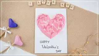 Make a DIY Valentine's Day card with a paper heart | Valentine's Day gift idea