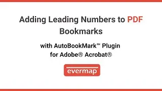 Adding Leading Numbers to PDF Bookmarks