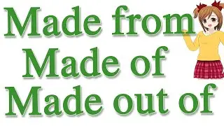 Made of, Made from, Made out of | No confusion