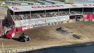 Mohawk warrior midterm jam showing stunts #calgary #monsterjam # Mohawkwarrior