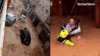 Alluvione Spagna, le incredibili immagini di salvataggi e devastazione