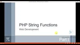 PHP String Functions Part I