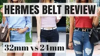 HERMES BELT REVIEW 2018 | 24mm vs 32mm | Sizing, modelling shots | Isabelle Ahn