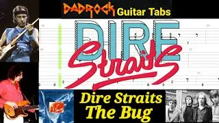 The Bug - Dire Straits - Guitar + Bass TABS Lesson